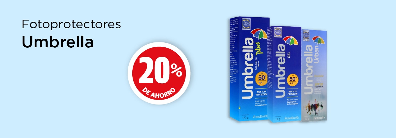 fotoprotectores umbrella 20% de ahorro